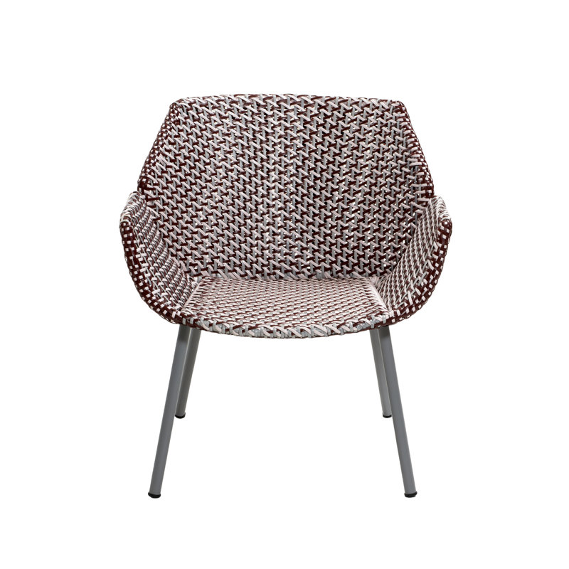 Vibe Patio Chair with Cushions, Taupe, Dusty Rose