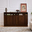 Buffet cannelé 31,7 pouces avec 2 portes et tablette réglable-1060905779