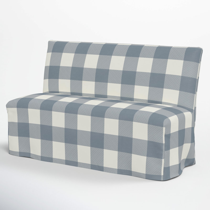Banc de salle à manger Ivka, Guingan chambray