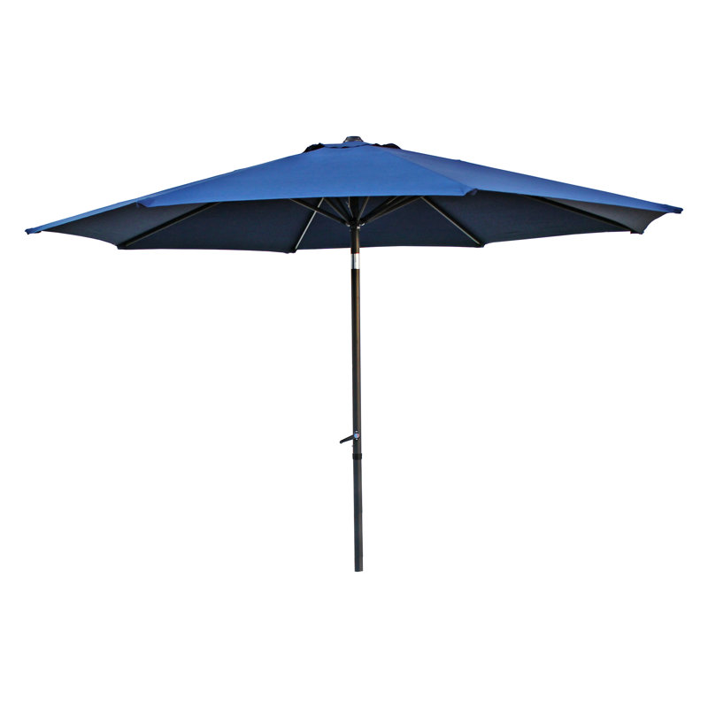 Patson 138'' Tilt Market Umbrella, Navy Blue