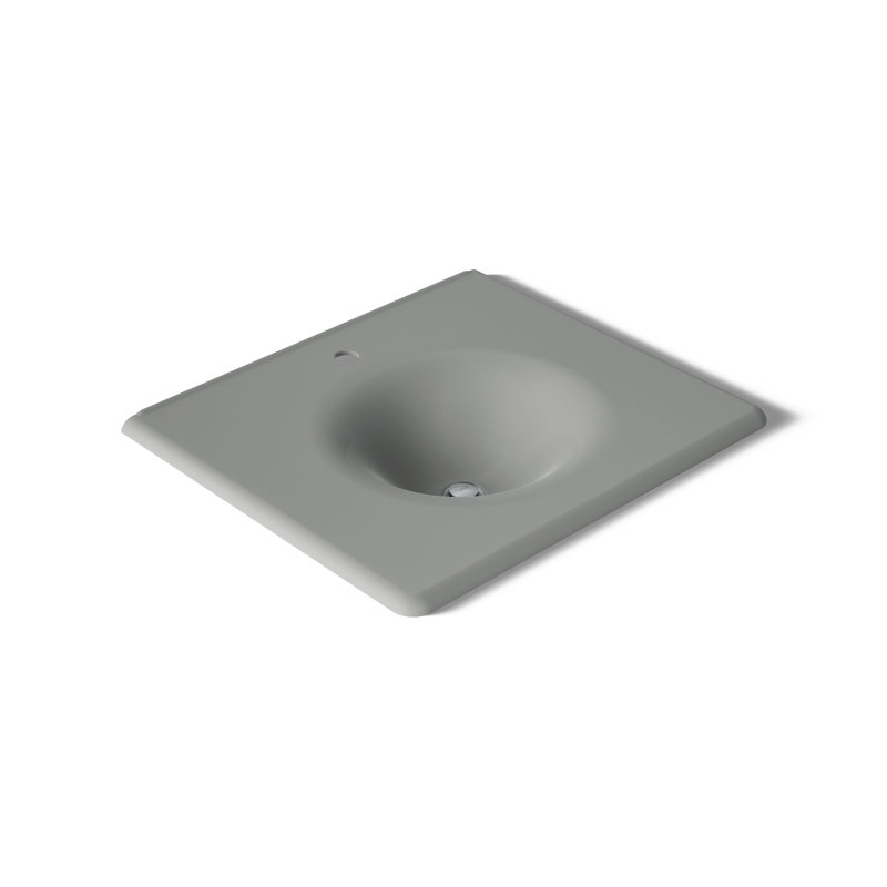 Iron Impressions 26" Single Bathroom Vanity Top, Basalt, Basalt, Single