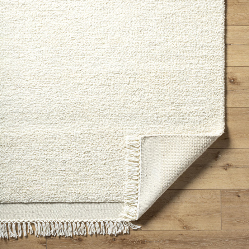 Mabel Hand Tufted Wool Area Rug in Tan, Rectangle 2' x 3'
