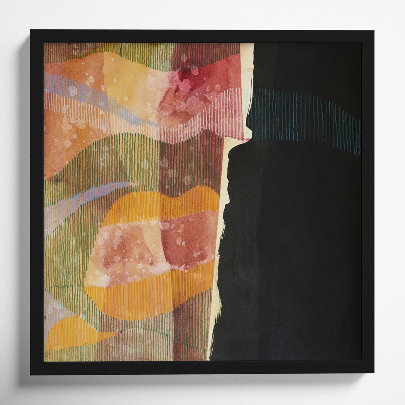 " Delta Wave 1 " by Jacques Pilon Painting Print, Black Framed, 44" H x 44" W