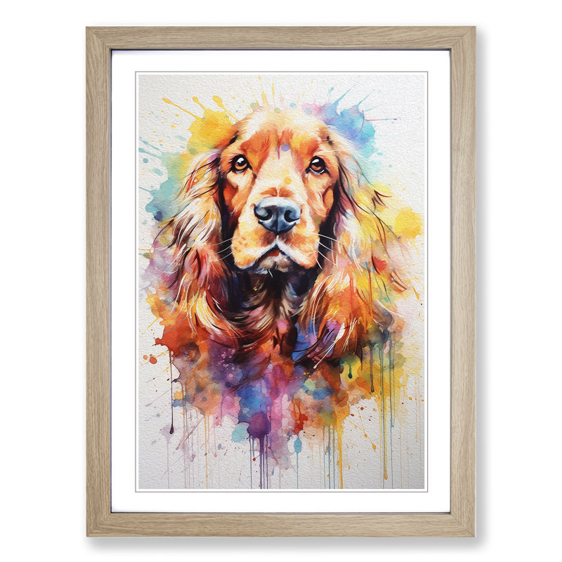 Single Picture Frame Print on Wood, 46cm H x 34cm W, Oak Framed