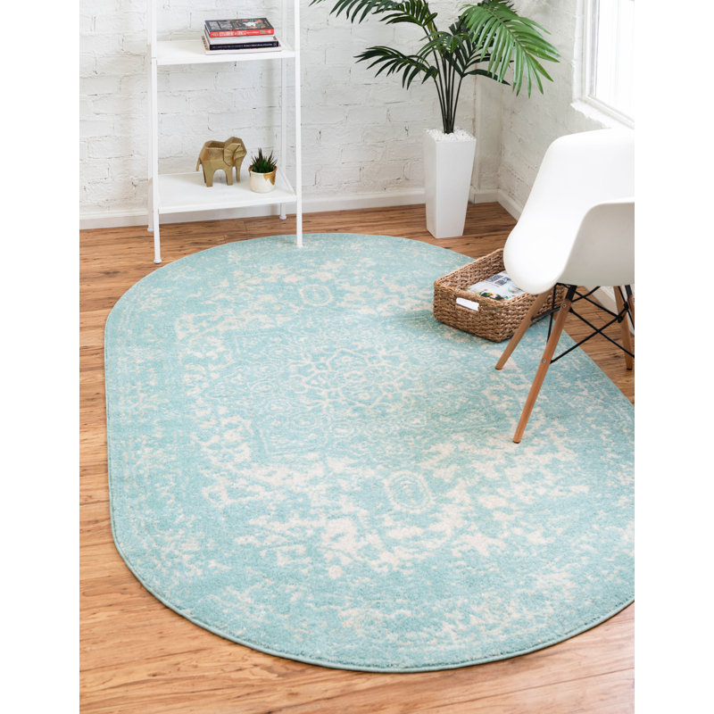 Valjean Oriental Indoor Rug, Oval 5'1" x 8'
