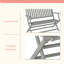 Banc d'extérieur pliable en bois pour 2 personnes avec dossier et accoudoirs pour le jardin-2140864190