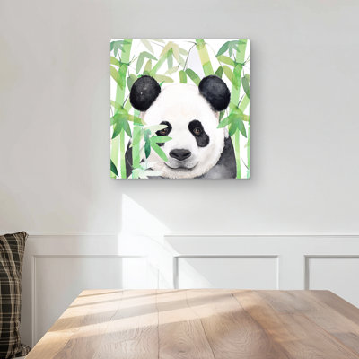 Hidden panda in bamboo - Animals bedroom metal print decor