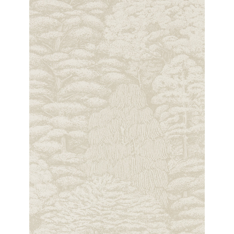 Woodland Toile Wallpaper, Ivory/Neutral