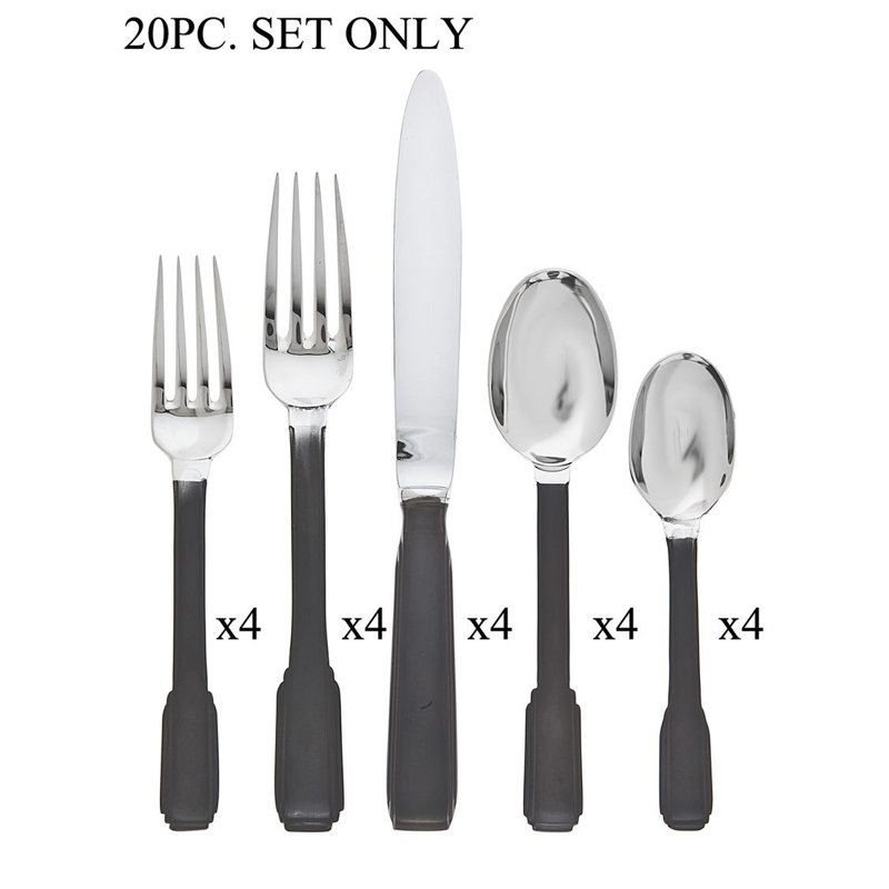 Ensemble de couverts 20 pièces, service pour 4 Art Deco