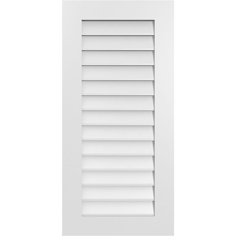 Vent à pignon rectangulaire en uréthane non-fonctionnel, H 42 po x l 20 po x P 1 po
