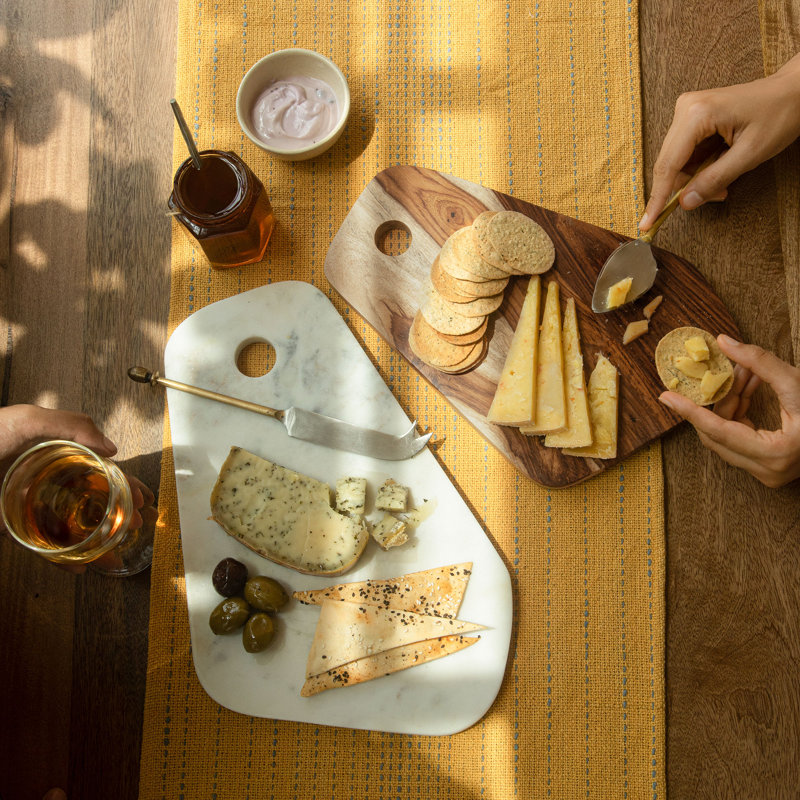 Ensemble de 2 planches à découper modernes pour la cuisine, les plateaux de service et la préparation des aliments Natural Duo