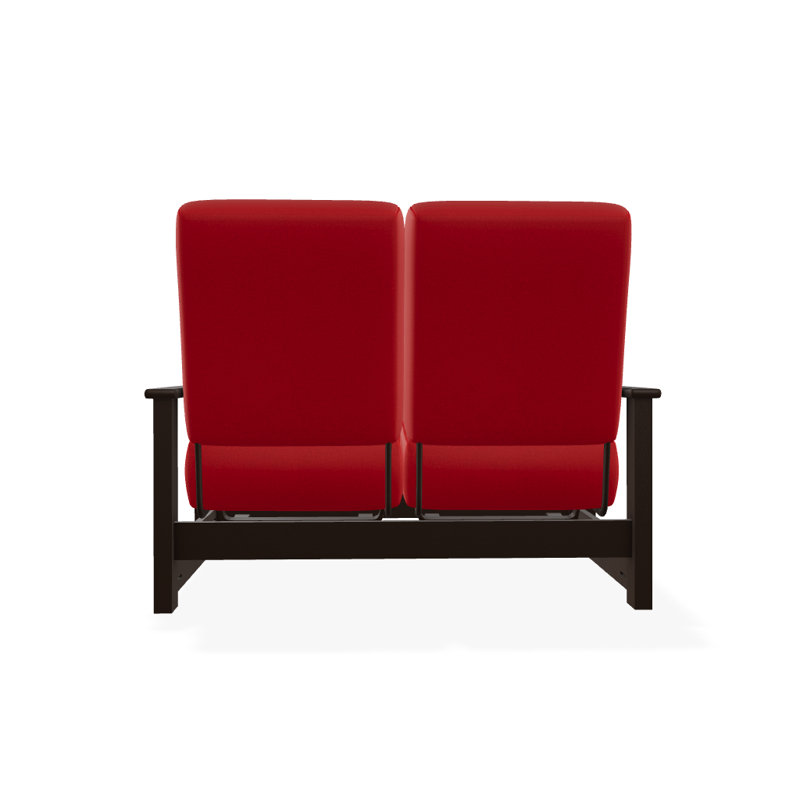 Leeward 56.5'' Wide Loveseat with Cushions, Kona, Red 1A