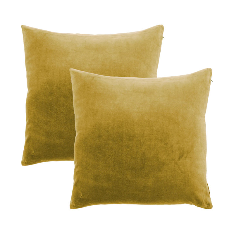 Housse décorative 100% coton touffeté avec fermeture à glissière, ensemble de 2, Carré H 22 po x l 22 po, Gris anthracite