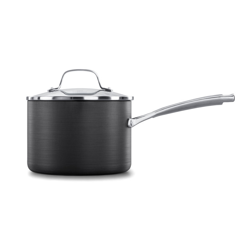 Calphalon 3.5 qt. Non-Stick Anodized Aluminum Saucepan with Lid, 3.5 qt