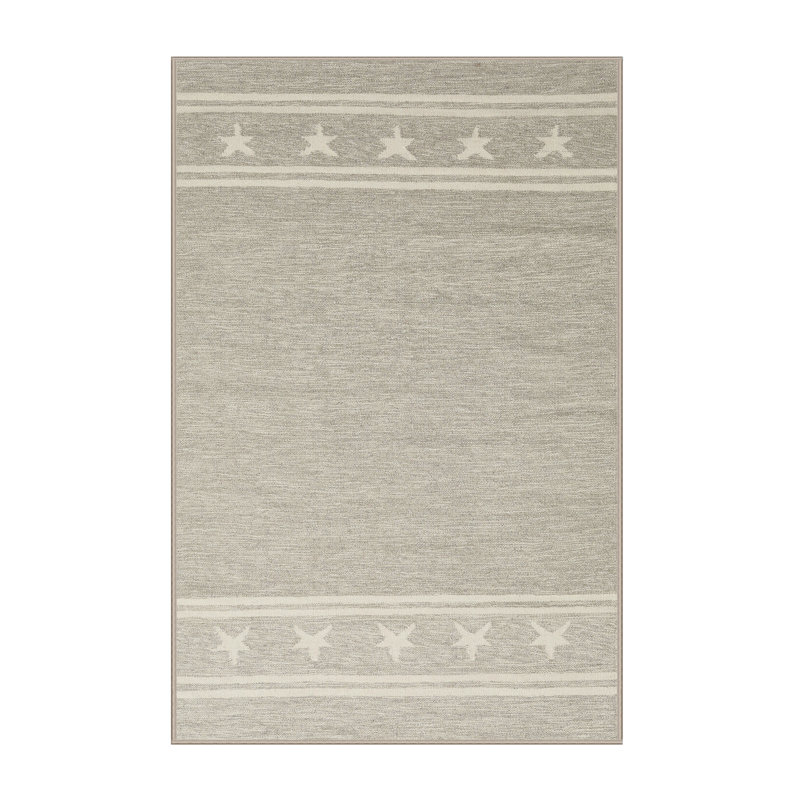Tapis beige contemporain, Rectangle 5 pi x 7 pi