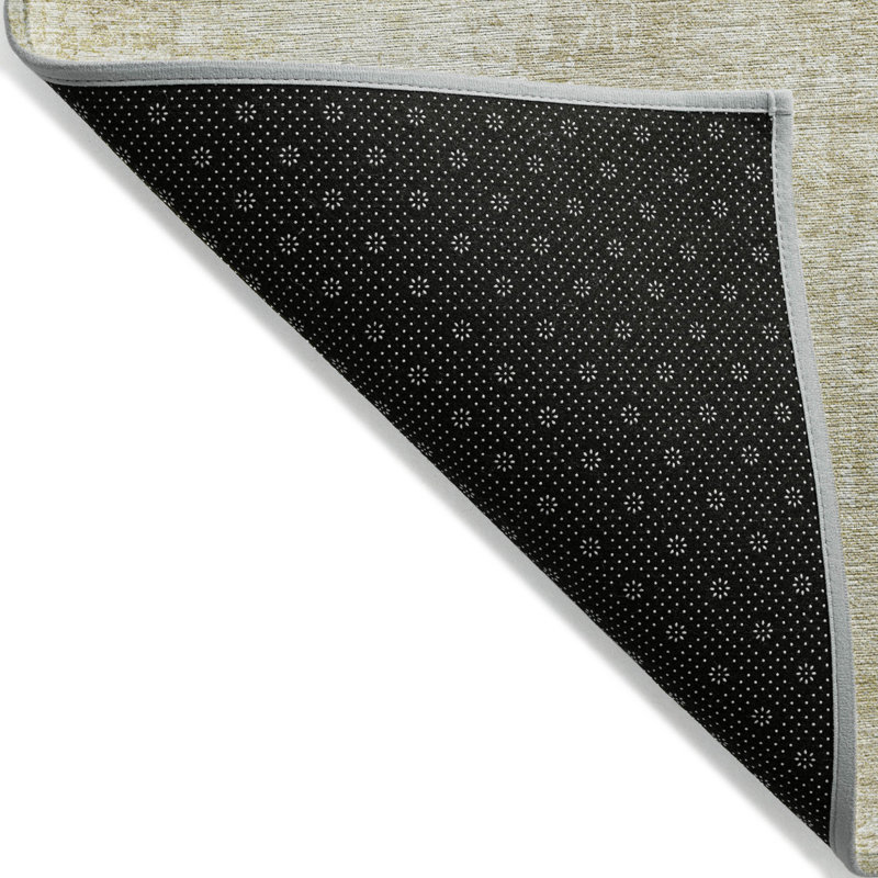 Tapis extérieur lavable abstrait beige et taupe 8 pi x 10 pi