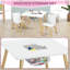 Kids Table And 2 Chairs Set With Storage & Removable Tabletop