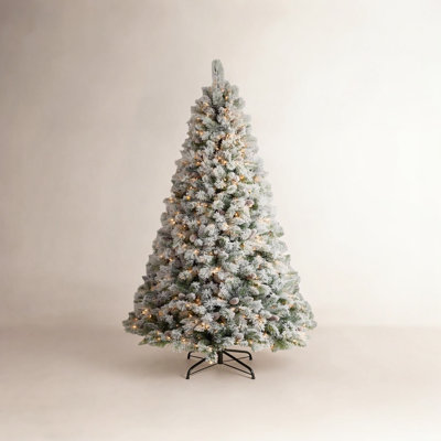 Prelit Snow Flocked Artificial Christmas Tree
