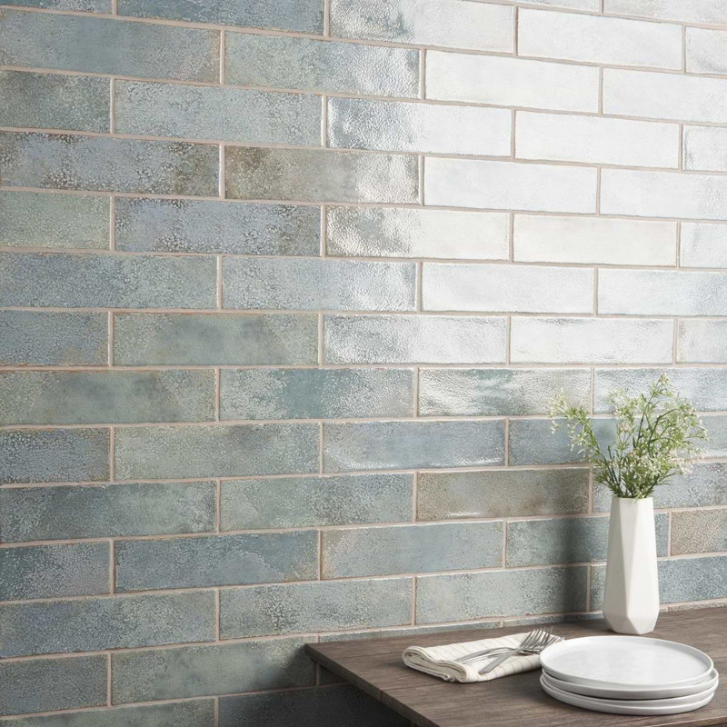 Kalay 3x12 Glossy Ceramic Subway Tile, Green