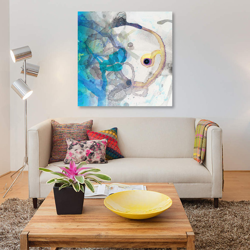 « watercolour abstract ii », impression sur toile, H 48 po x l 48 po x P 1,5 po, Toile tendue, Pas de tapis