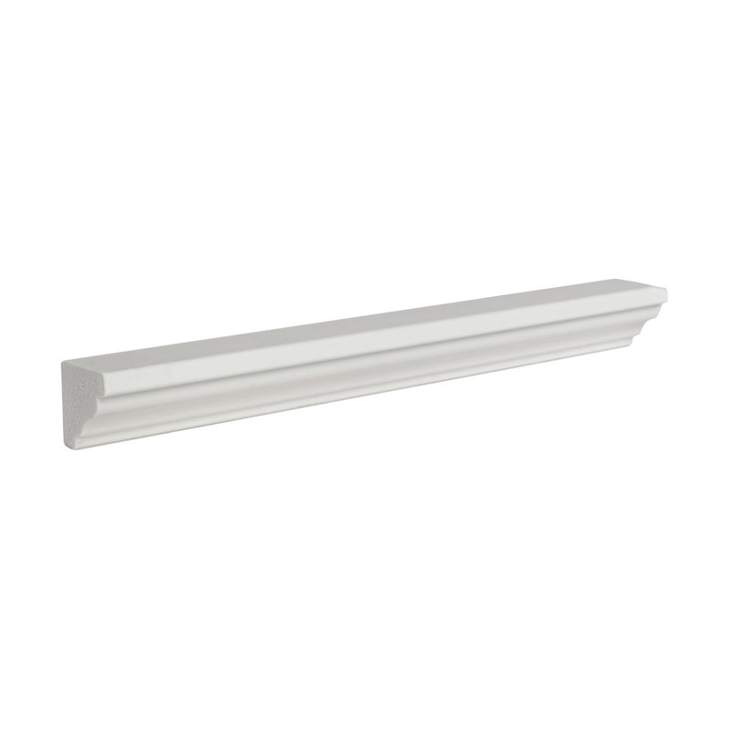5/8 in x 5/8 in x 6 in Long Plain Recycled Polystyrene Solid Crown Moulding Sample