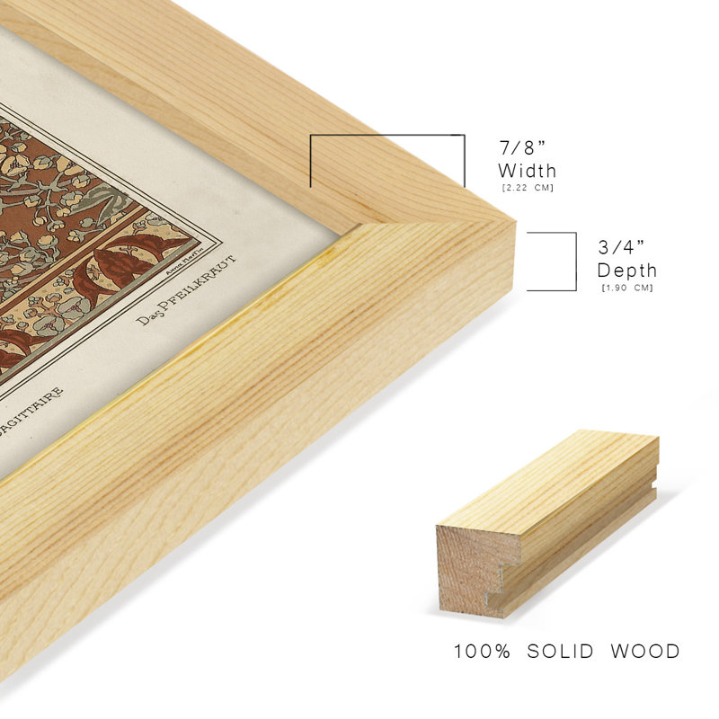 Nouveau Decorative II - reproduction d'un seul cadre photo, H 15 po x l 12 po x P 1 po, Naturel