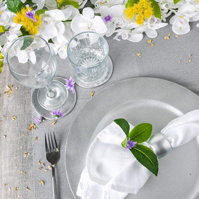 Argon Tableware - Metallic Charger Plates Set - 18 Pieces