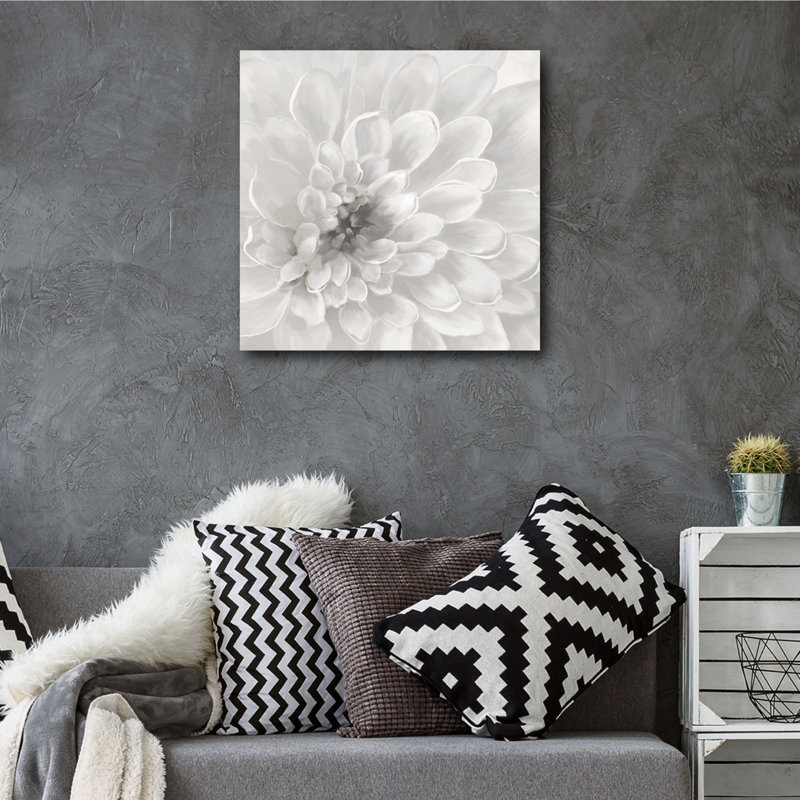 Reproduction d’art sur toile tendue « dahlia », H 24 po x l 24 po x P 1,5 po