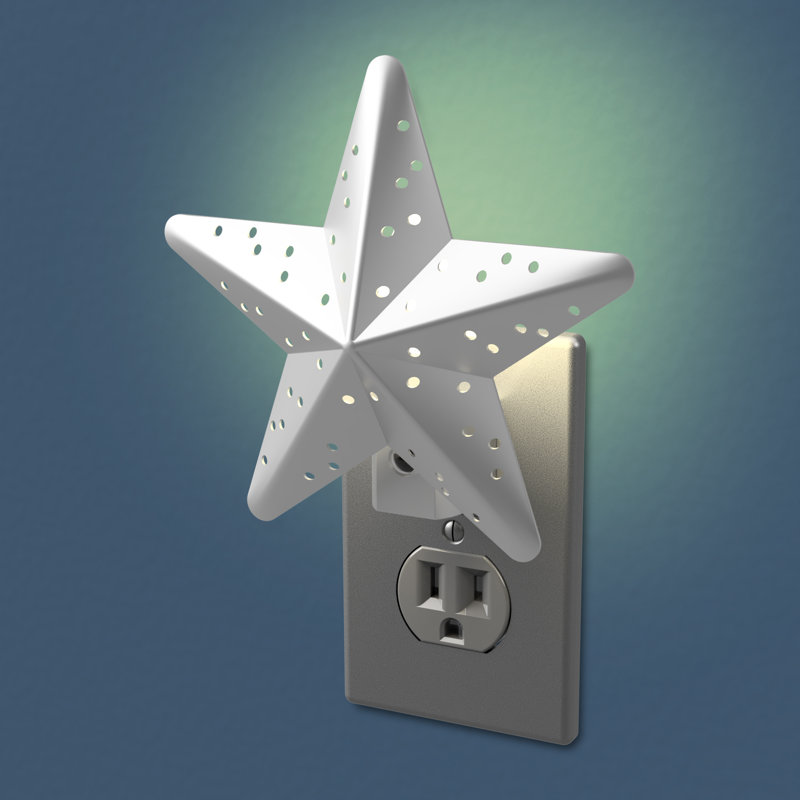 Silver Star Shaped Motion Sensor LED Night Light