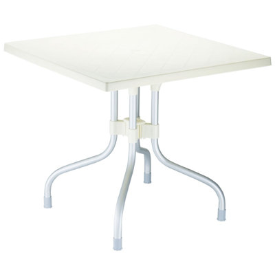 Square Outdoor Bistro Table With Umbrella Hole , 31'' in. W 31'' in. D