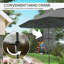Parasol de jardin à double face de 13 pieds, parasol d'extérieur avec manivelle