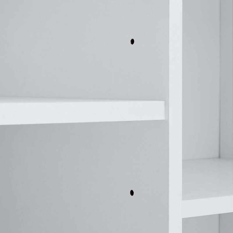 Fleurine 68'' H Bathroom Cabinet with Tilt-Out Laundry Hamper,Modern Linen Cabinet with Adjustable Shelf,Freestanding Style