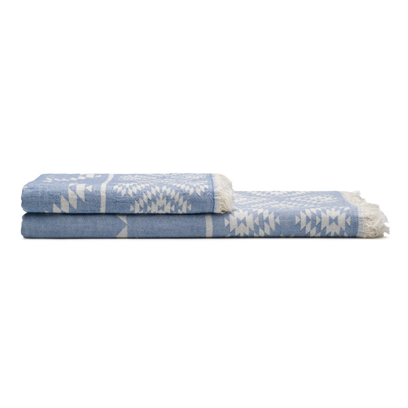 Essuie-mains et serviettes Aztec, Bleu