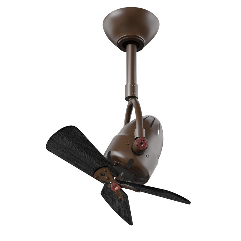 16'' Ceiling Fan, Textured Bronze, Matte Black