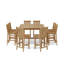 Windsor Outdoor 9 - Piece Teak Bar Height Dining Set