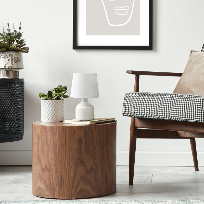 Adella Concrete Table Lamp, Off White