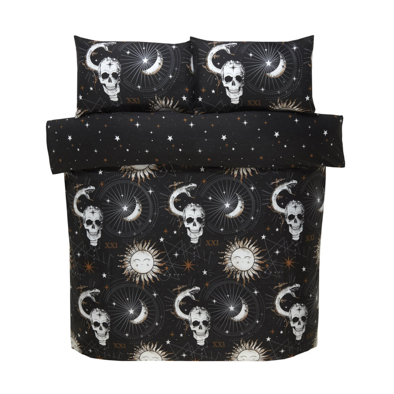 Fritts Polyester Abstract Duvet Cover Set with Pillowcases, Double - 2 Standard Pillowcase