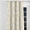 Panneaux de rideaux géométriques - Rideau à œillets géométrique crème moderne - 1 panneau