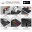 Undermount 20 inch Workstation Single Bowl Kitchen Sink with Dura-Tek finish and Accessories