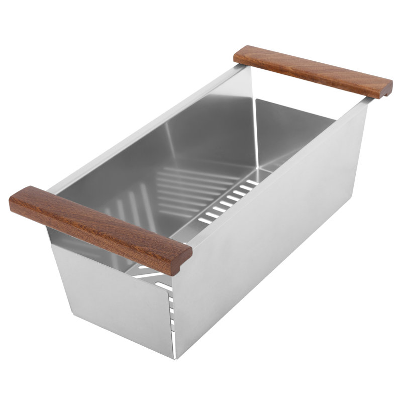 ZLINE 43" Garmisch Undermount Single Bowl Fingerprint Resistant Stainless Steel Kitchen Sink with Bottom Grid and Accessories