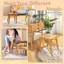 Tabouret de meuble-lavabo, repose-pieds en bambou avec siège en rotin, patins antidérapants, banc de maquillage pour fauteuil de chambre à coucher, capacité de 265 lb, 15 po x 16 po x 17 po