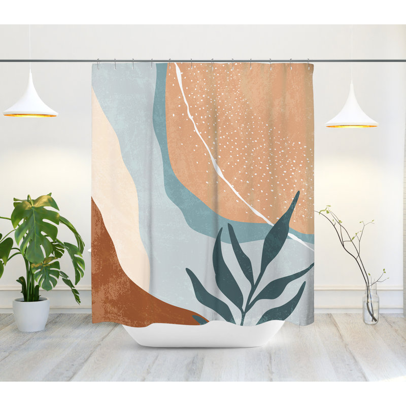 Rideau de douche Zizi Mid-Century, Orange