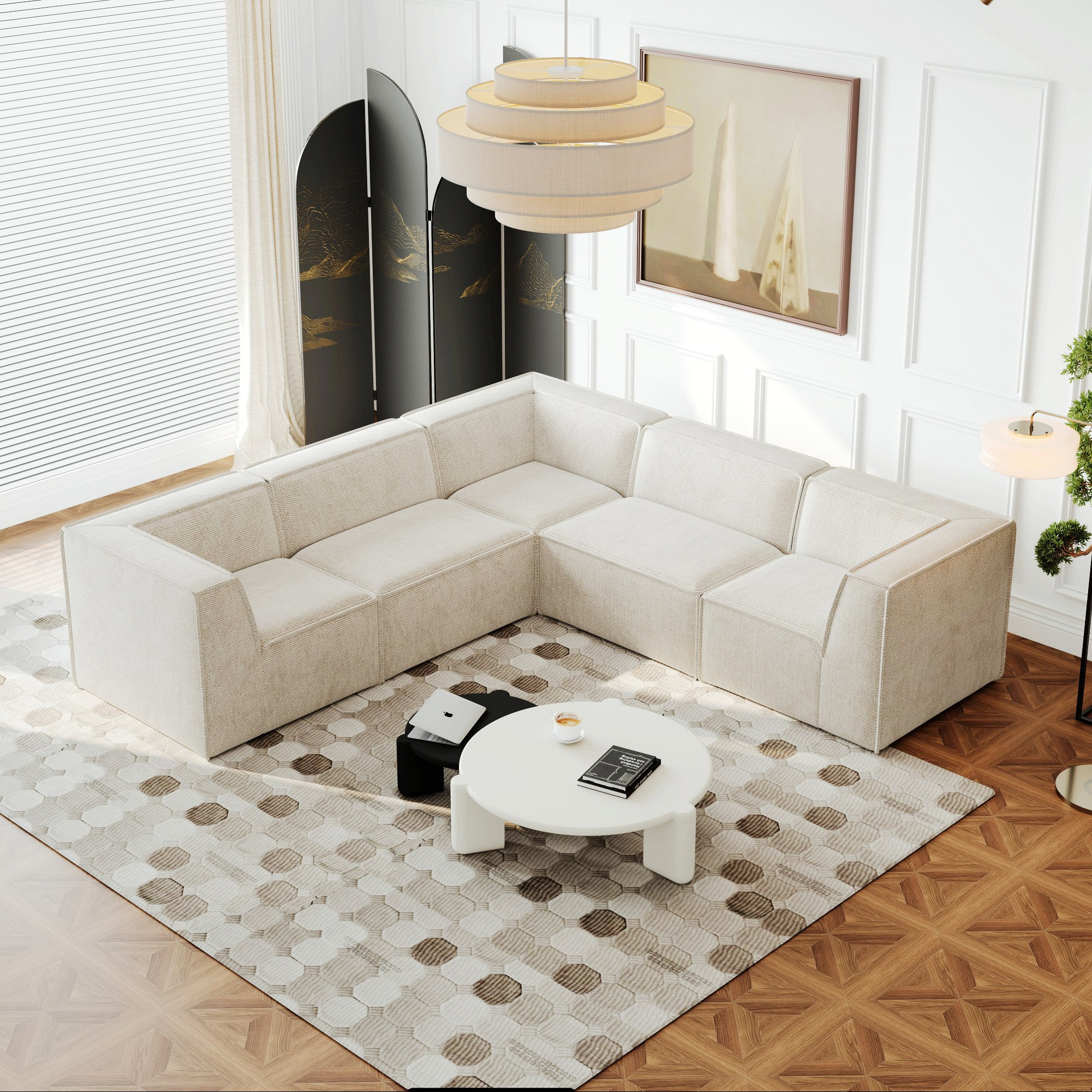 Ivy Bronx Modular Sectional Sofa, Upholstered Indoor Sofa For Living ...