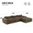 116'' Fully Compressed Sofa With High Density Foam, No Assembly Required, Legless Design Without Frame, Integrated Backrest And Seat Cushion, Free Combination, Particle Chenille-538947987