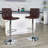 Saffo Contemporary Button Tufted Vinyl Adjustable Height Barstool with Chrome Base-1664382255