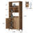 71" Tall Book Shelf With Cabinet 5 Tier Fluted Bookcase With Doors-206568437