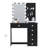 Boahaus Xanthe Lighted Makeup Vanity Desk with HD Mirror, 6 Drawers, and Add-On Lights-1275369314