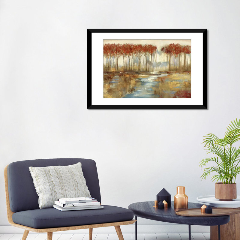 « gracious landscape », impression sur toile, H 24 po x l 32 po x P 1 po, Papier beaux-arts encadré noir, Blanc