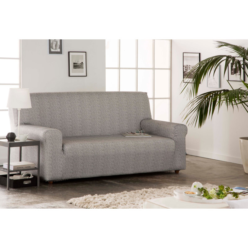 Albax Box Cushion Sofa Slipcover, Brown, 1.64cm H x 34cm W x 11cm D