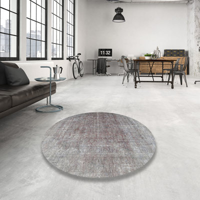 Tapis en laine rouge / gris